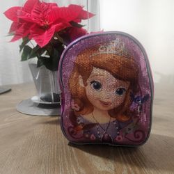 Disney Princess Sofia Mini Backpack 8"W X 3"D X 10"H
