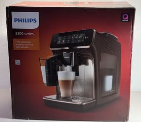 Philips 3300 Series Fully Automatic Espresso Machine with LatteGo Black Chrome ~ Brand new