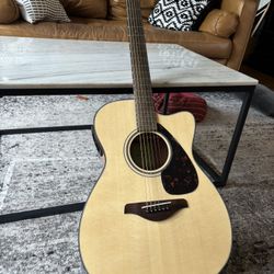 Babied Yamaha Acoustic Guitar With Integrated Pickup
