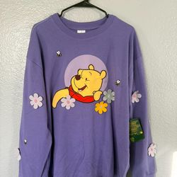 DISNEY PARKS WINNIE THE POOH LONG SLEEVE SHIRT NEW OVERSIZED POOH SWEATSHIRT DISNEYLAND