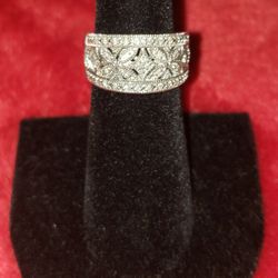 Vtg Sterling Silver Filigree Ring