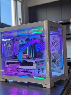 High End White 4K Gaming PC AMD Ryzen 9850X3D Radeon 9070 XT 48GB DDR5 8TB