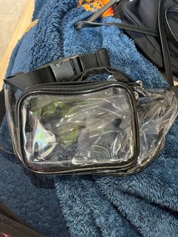 fanny pack with double compartment Clear fanny pack with double compartment