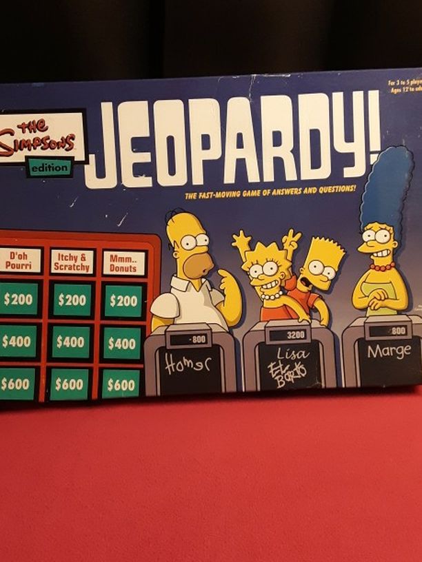 The Simpsons "Jeopardy!" Board Game