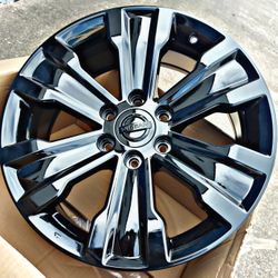 2022 NISSAN ARMADA RIMS OEM NEW GLOSS  BLACK ......( 20" INCH )
