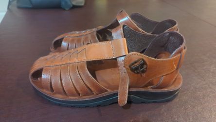 Real Camel Leather Men Sandels Size 44 New