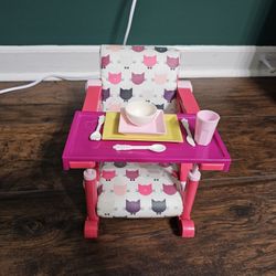 Our Generation Let's Hang Clip-on Cat Chair and accessories 