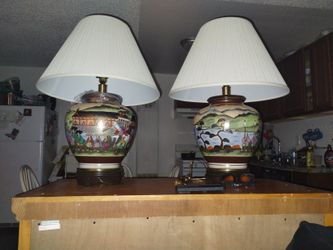 Beautiful Porcelain Japanese Style Lamps
