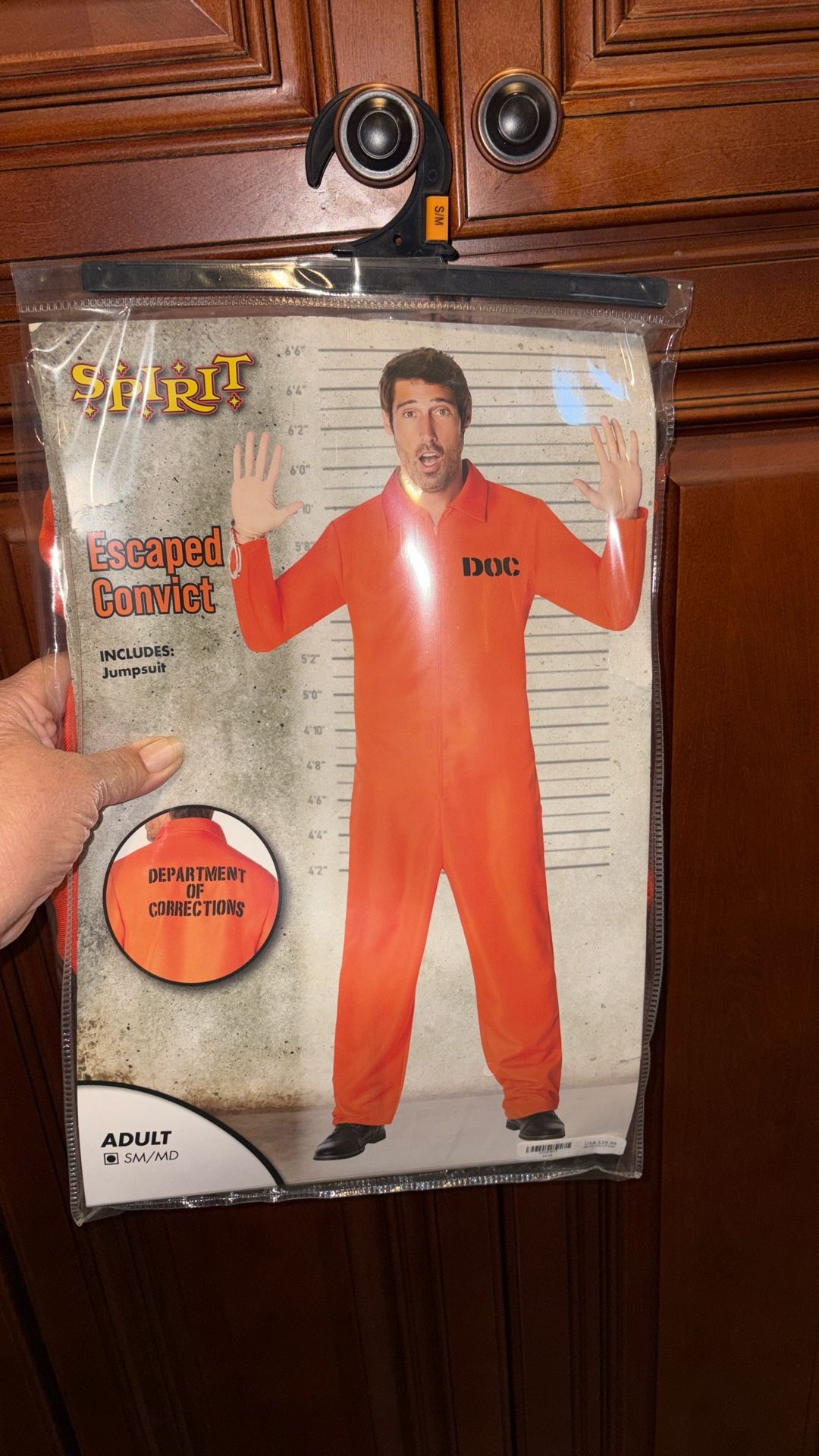 Spirit escaped convict men’s adult Halloween costume size S/M
