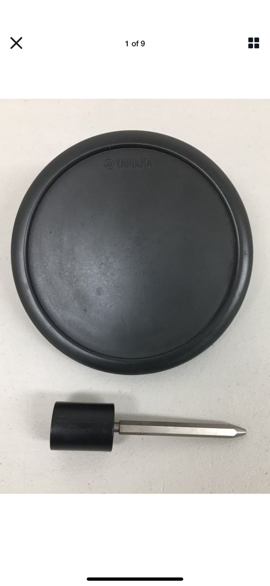 Yamaha TP65 Single-Zone Electronic Drum Pad with Mounting Hex Rod #7701