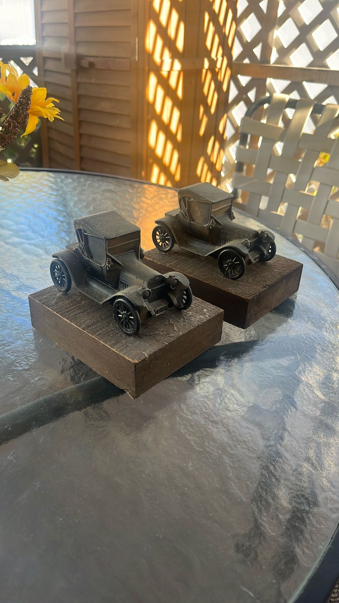 1915 Wood Car Figurine Set