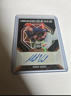 2021 Elite Extra Edition Hidden Gems Auto Black #HG-MV Mike Vasil New York Mets