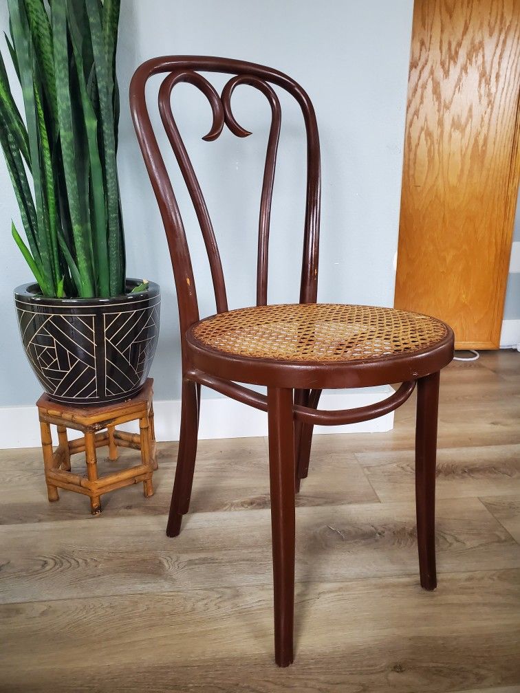 Vintage Brentwood Bistro Chair with Cane Seat