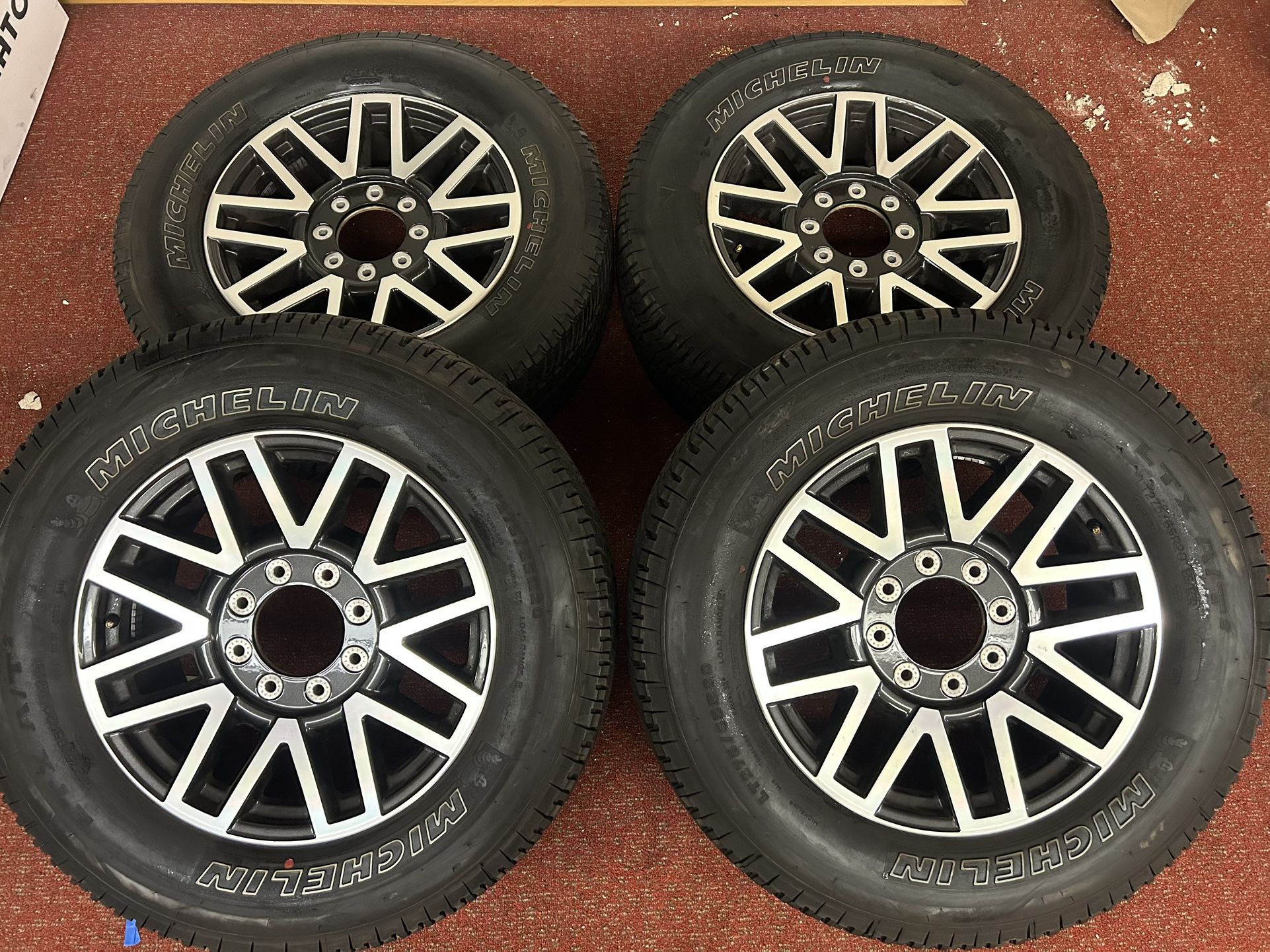 OEM 2017-22 20” Ford F250 F350 Wheels W/ Michelin Tires