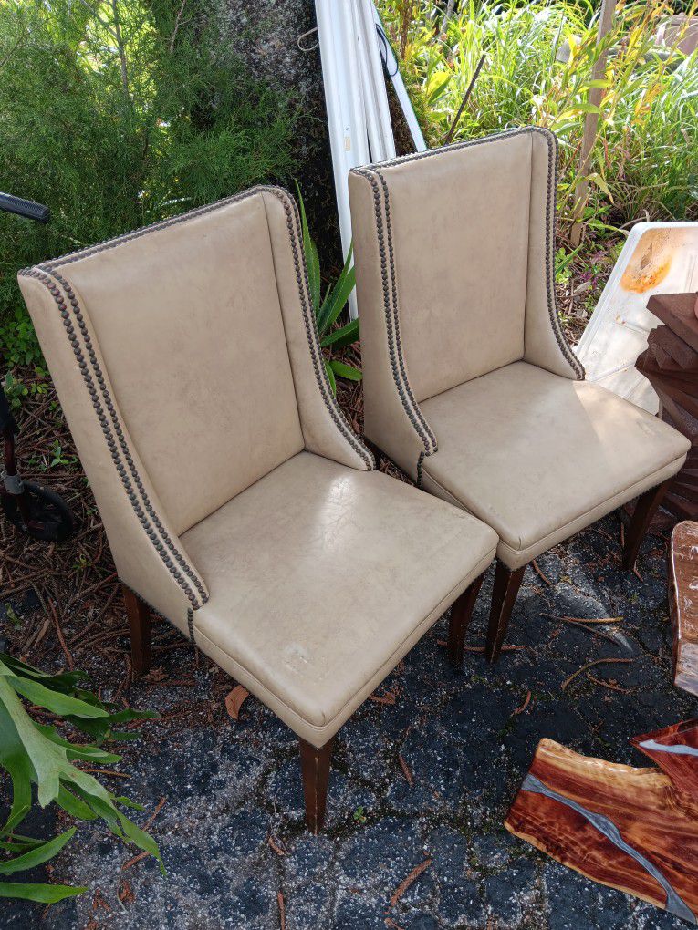 Vintage High Back Chairs(2)