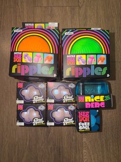 NeeDoh Cloud Pleasers, Super Ripples, Nice Berg & Fuzz Ball