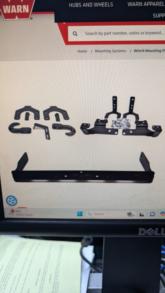 Winch Mount Plate 2012 To 2018 Jeep Wrangler JK
