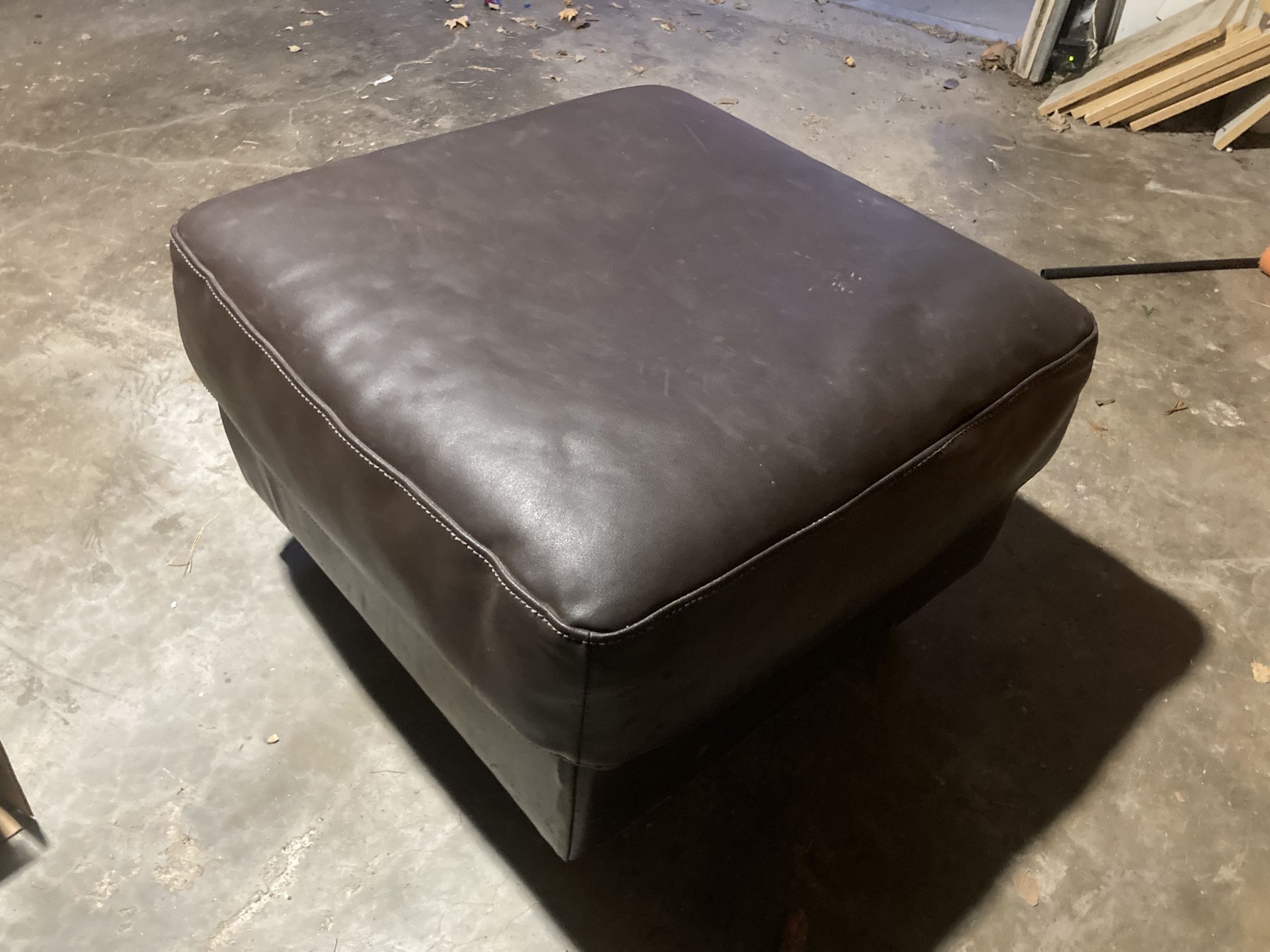 One Price - Two Ottomans - One Leather - One Fabric