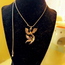 Phoenix 🐦‍🔥 Pendant Necklace Plated Silver 