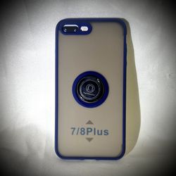 Premium Blue iPhone 7 Plus / 8 Plus Case - Shockproof with Ring Stand