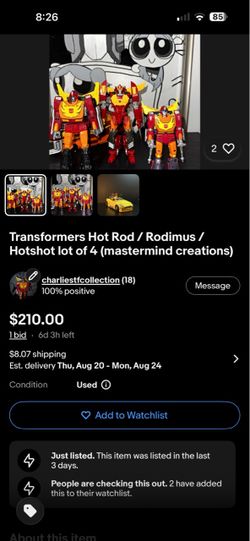 eBay auction transformers