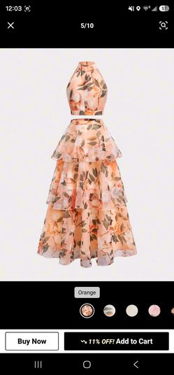 Floral Tiered Maxi Dress Set – Size XS – Brand New/Never Worn
