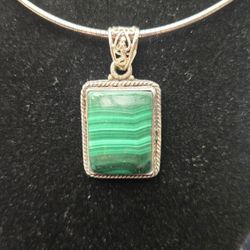 Genuine  Malachite Pendant, N.k