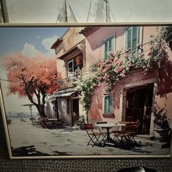 Italy Large Print With Wood Frame 