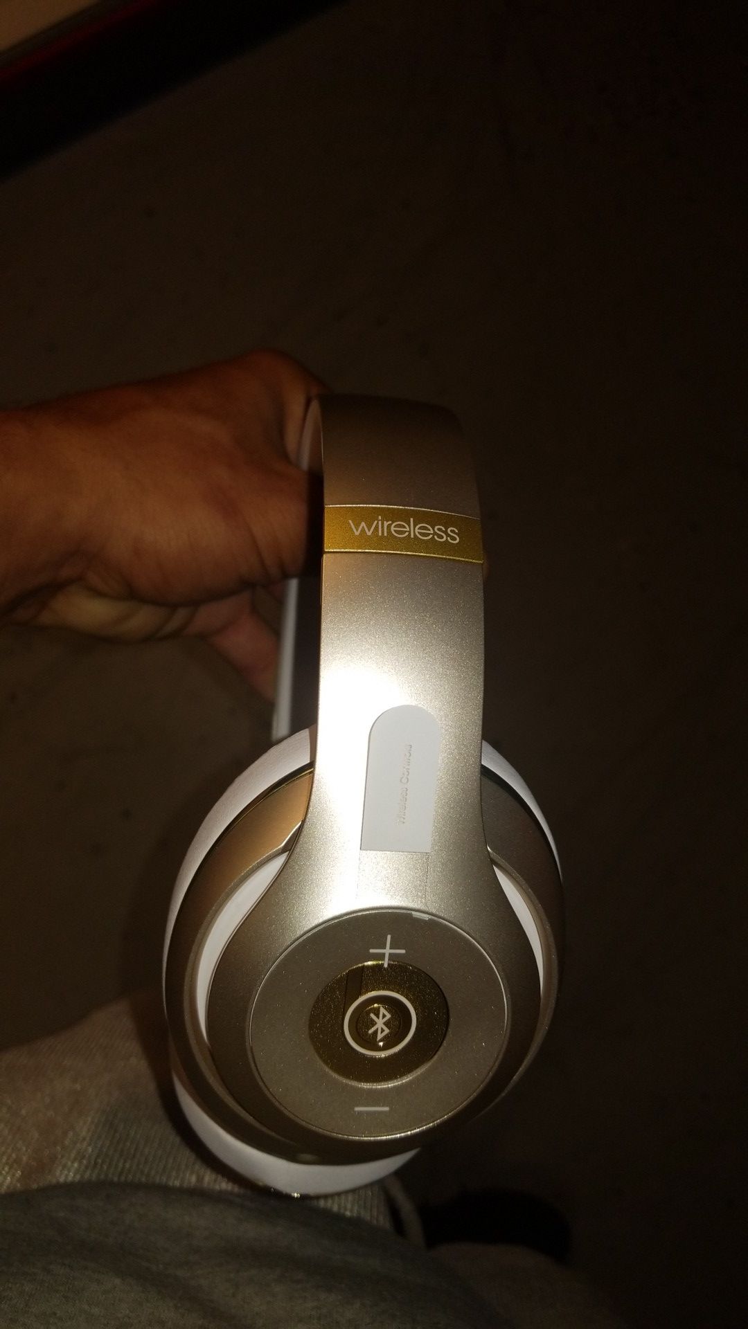 Gold Beats Studio Headphones.