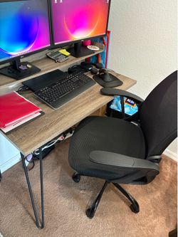 Desk and chair