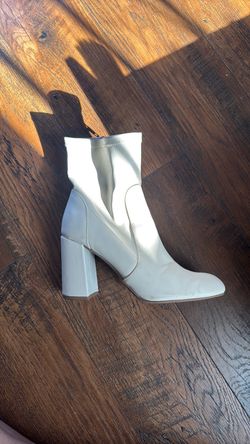 Cream boot heels