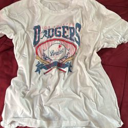 White Los Angeles Dodge T-Shirt Women