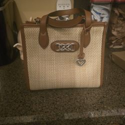 New Brighton Harlow Straw Small Tote Hand Bag