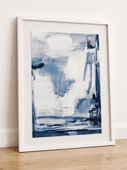 Modern Abstract Framed Giclee Art — 27” x 40”
