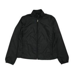 RALPH LAUREN GOLF WINDBREAKER JACKET MEDIUM M WOMENS BLACK SWEATSHIRT FULL ZIP Y2K