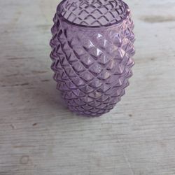 Vintage Purple Hobnail Blown Glass Vase
