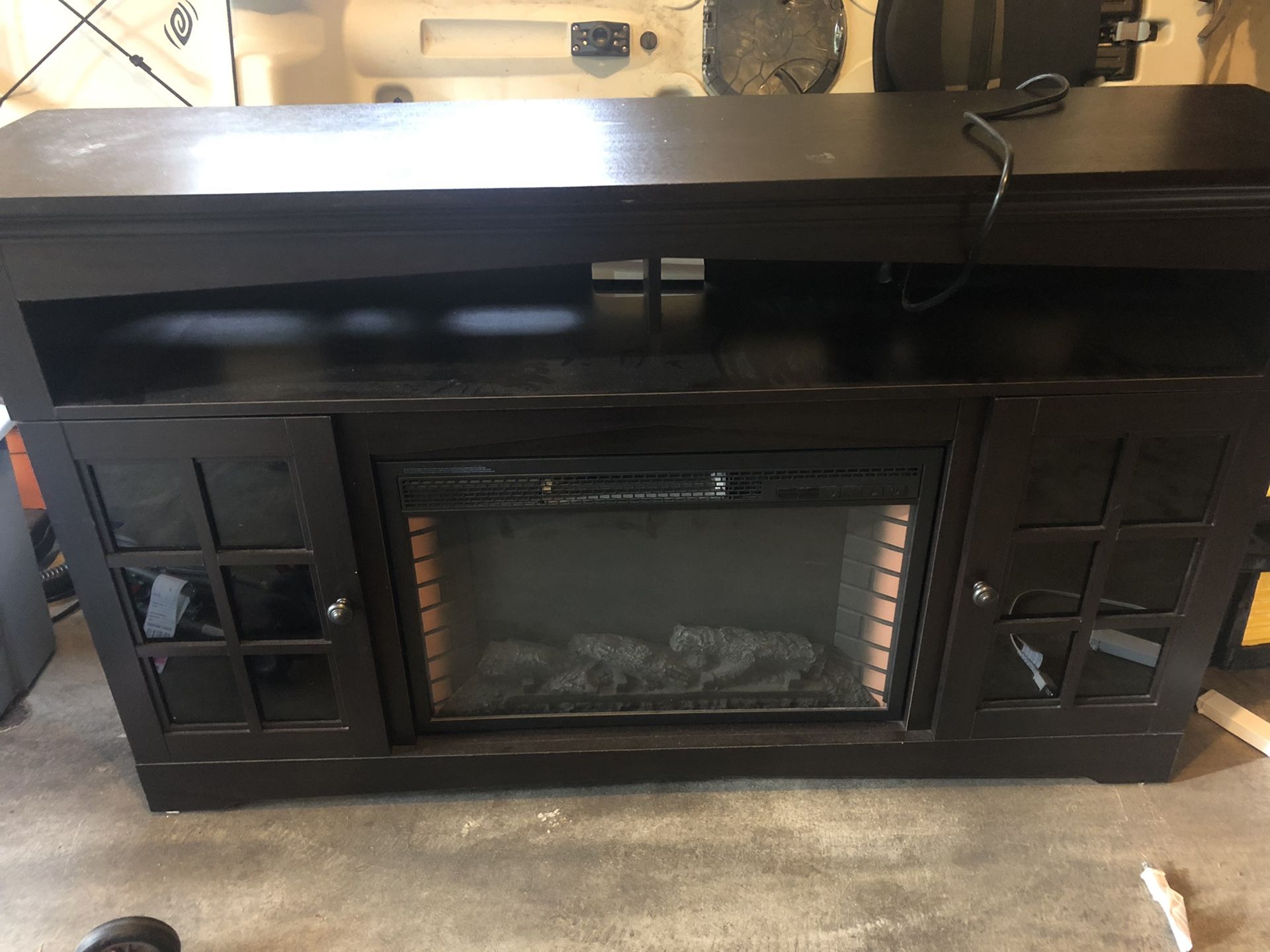 TV Stand with fireplace