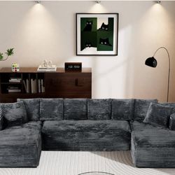 New! Luxurious Soft Touch ~ MIDNIGHT MADNESS ~Super Comfy Sofa Sectional! Queen Sleeper!