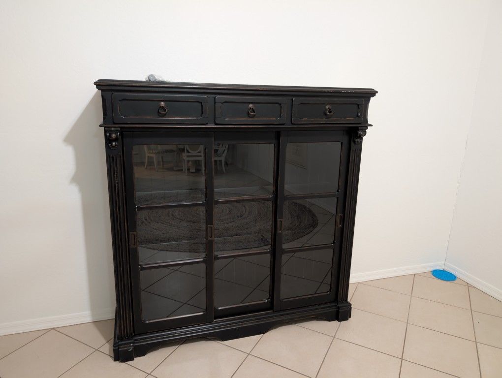 Wood & Glass Display Cabinet