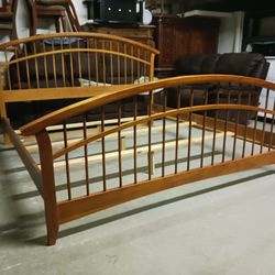 Modern Cherry Wood King Size Bed Frame