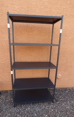 Shelf Unit, Metal w 5 Shelves, 68"Hx31"Wx15"D, Brown, Used