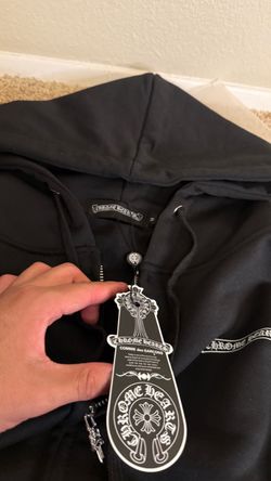 NEW Authentic CHROME HEARTS Black Zip-Up