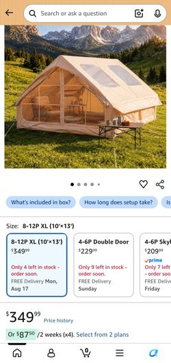 Inflatable tent