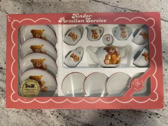 Vintage Steiff Limited Edition Porcelain Tea Set for Dolls