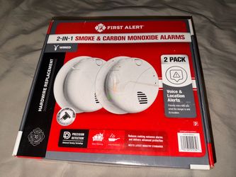 Safe alert 2 pack 2-in-1 smoke and carbon monoxide alarm hardwire