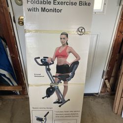 Foldable Exercise Bike w/monitor BRAND NEW