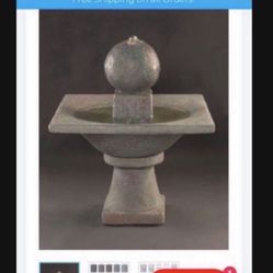 Beautiful Cast Stone Sphere Fountain Paid Close To $2,000