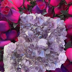 Amethyst and flowers