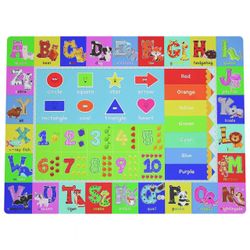 Kids Play Mat for Floor, ABC Playroom Baby Rug 60x80 Non Slip Padded Floor Mats for Kids