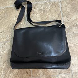 Tumi Leather Messenger Bag OBO